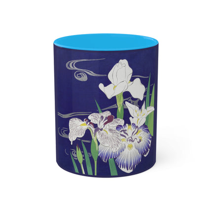 Irises by Kogyo Tsukioka Colorful Mugs, 11oz