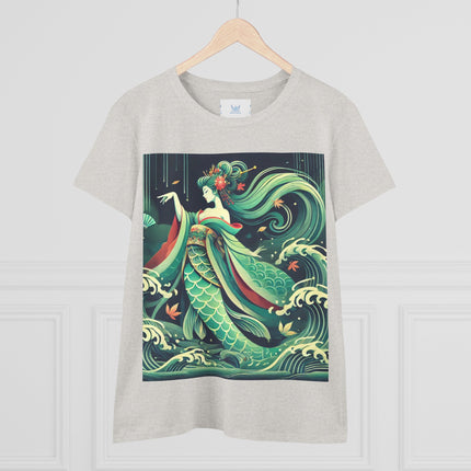 Mermaid Queen Rising from the Deep Cotton Tee