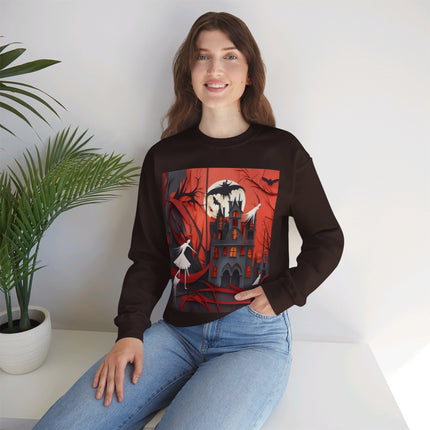 Halloween Night Scene Unisex Heavy Blend™ Crewneck Sweatshirt