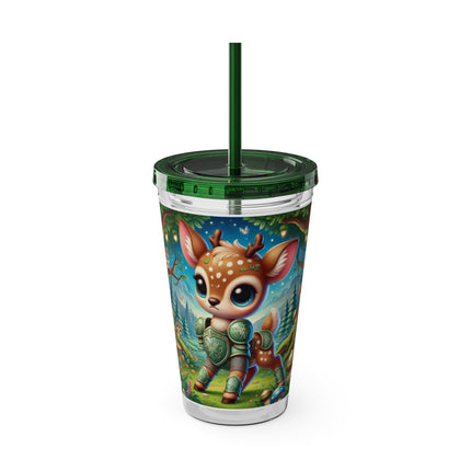 Fawn Defender Sunsplash Tumbler with Straw, 16oz