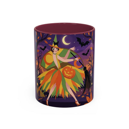 🎃🧙 The Witch Of Jack-O'-Lantern Hollow Colorful Mug – Whimsical Halloween Charm