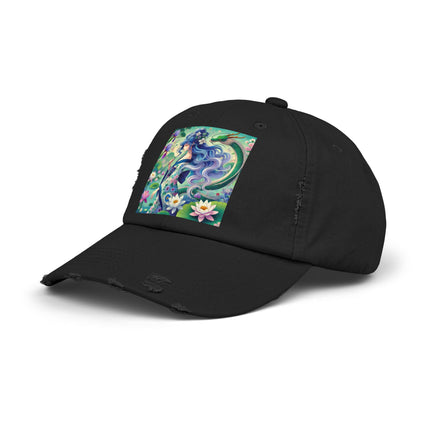 Fairy of the Koi Pond Unisex Distressed Cap