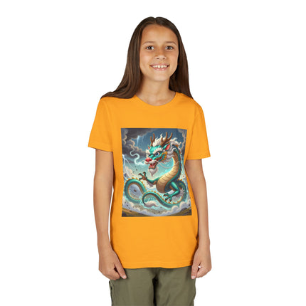 Tibetan Dragon in Battle Youth Short Sleeve Tee