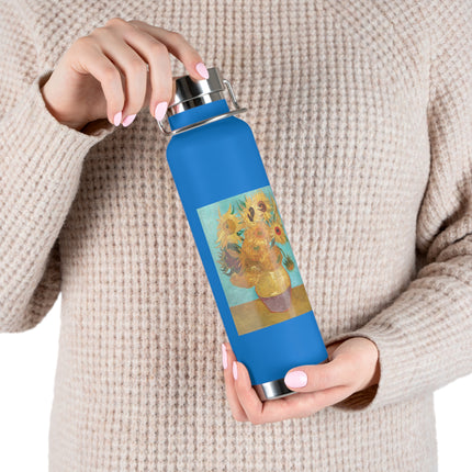 Vase with Twelve Sunflowers by Vincent Van Gogh Copper Vacuum Insulated Bottle, 22oz