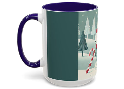 Candy Cane Timekeeper Bunny Colorful Mugs (11oz, 15oz)