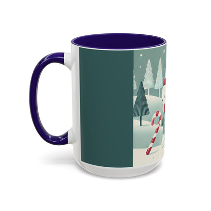 Candy Cane Timekeeper Bunny Colorful Mugs (11oz, 15oz)