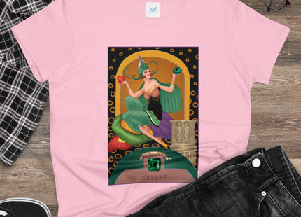 May & Emerald (from the Gem Series) by Sofia Chiostri Women's Midweight Cotton Tee
