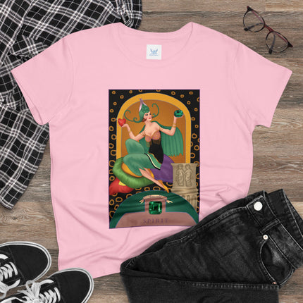 May & Emerald (from the Gem Series) by Sofia Chiostri Women's Midweight Cotton Tee