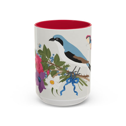 Bluebird & Butterfly Colorful Mugs – Spring Harmony & Delicate Beauty