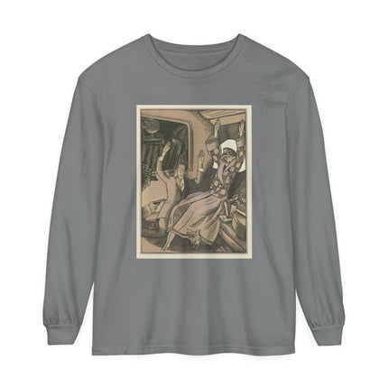 L’Attentat by Fernand Siméon Garment-dyed Long Sleeve T-Shirt
