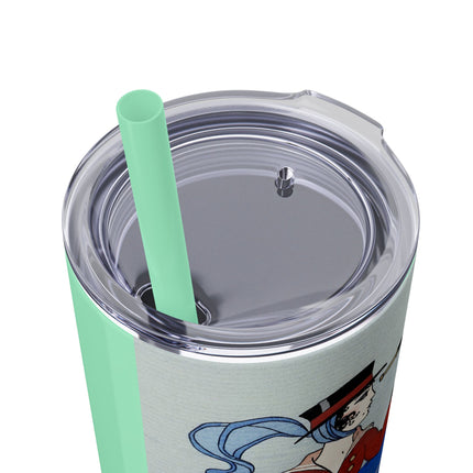 Costume de Yacht by George Barbier Skinny Tumbler with Straw, 20oz