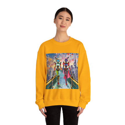 Cyber Punk Robot Models Unisex Heavy Blend™ Crewneck Sweatshirt
