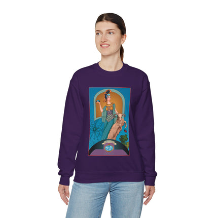 March & Aquamarine (Gem Series) by Sofia Chiostri Unisex Heavy Blend™ Crewneck Sweatshirt