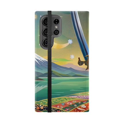 🐕⚔️ Cyberpunk Samurai Dog Flip Case – Futuristic Honor & Kitsune Spirit