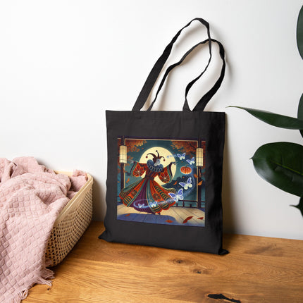 Court Magician with Ghost Butterflies Cotton Canvas Tote Bag