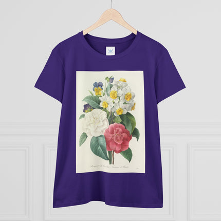 Choix des plus belles fleurs, Plate 015 by Pierre Joseph Redouté Women's Midweight Cotton Tee