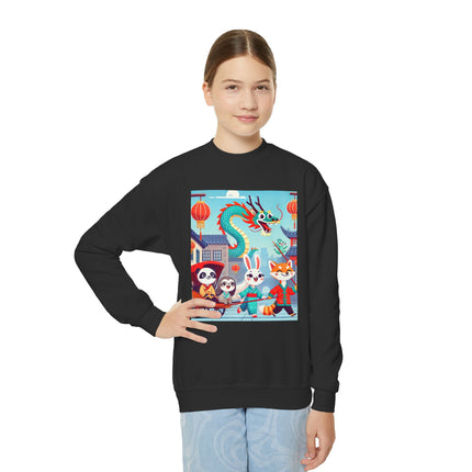 The Little Dragon and Friends Youth Crewneck Sweatshirt – Friendship, Adventure & Playful Charm