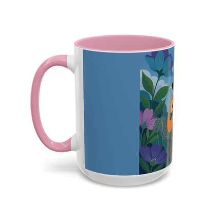 The Lady And The Sea Breeze Colorful Mugs – Art Deco Coastal Serenity