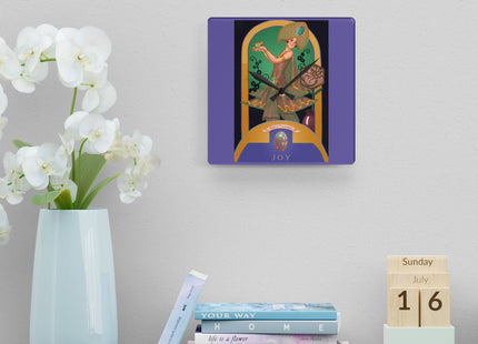 October & Opal, Tourmaline Zodiac Acrylic Wall Clock