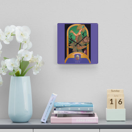 October & Opal, Tourmaline Zodiac Acrylic Wall Clock