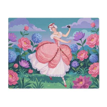 🎭🌸 The Lady Of The Secret Masquerade Placemat – Art Deco Garden Fantasy