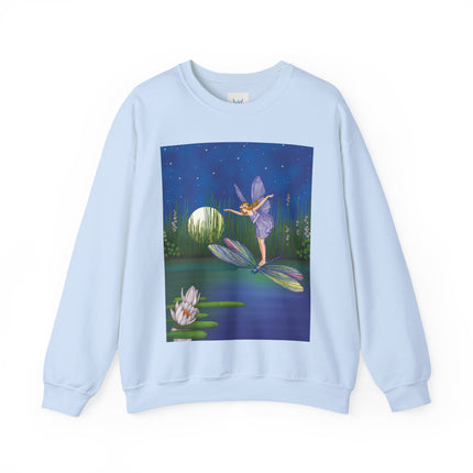 Fairy on a Dragonfly Heavy Blend™ Crewneck Sweatshirt