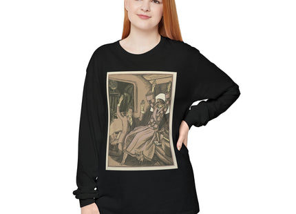 L’Attentat by Fernand Siméon Garment-dyed Long Sleeve T-Shirt