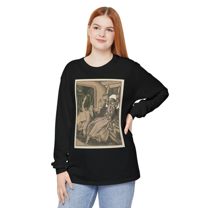 L’Attentat by Fernand Siméon Garment-dyed Long Sleeve T-Shirt