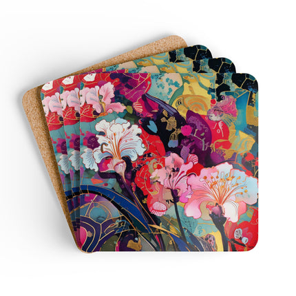 Ethereal Irises Corkwood Coaster Set
