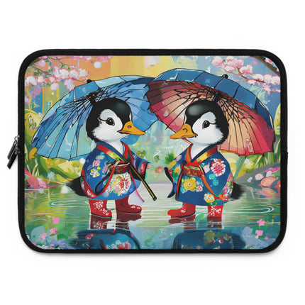 Rainy Day Ducks Laptop Sleeve