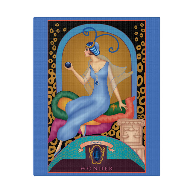 September & Sapphire – Sofia Chiostri’s Celestial Art Deco Canvas