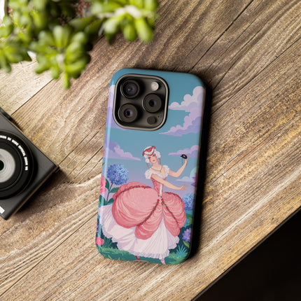 🎭🌸 The Lady Of The Secret Masquerade Phone Case – Art Deco Garden Fantasy