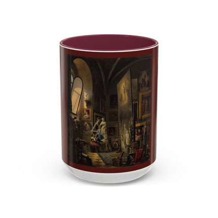 Raphael and his Muse in the Atelier by Vincenzo Abbati Colorful Mugs (11oz, 15oz)