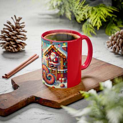 Playful Dragon's Christmas Colorful Mugs (11oz, 15oz)