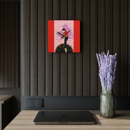 Woman Waiting for her Beloved at 1:59 by Kobayashi Kaichi Acrylic Acrylic Wall Clock