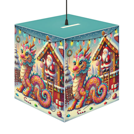 Playful Dragon's Christmas Light Cube Lamp