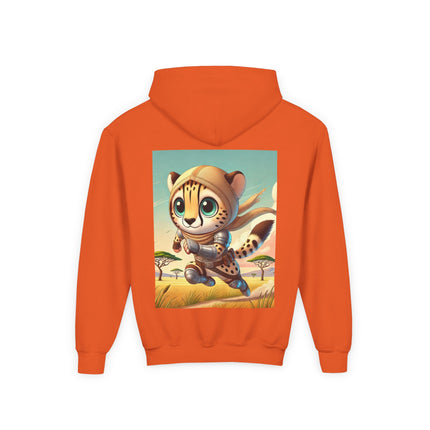 Swift Cheetah Youth Hooded Sweatshirt – Speed, Energy & Bold Adventure