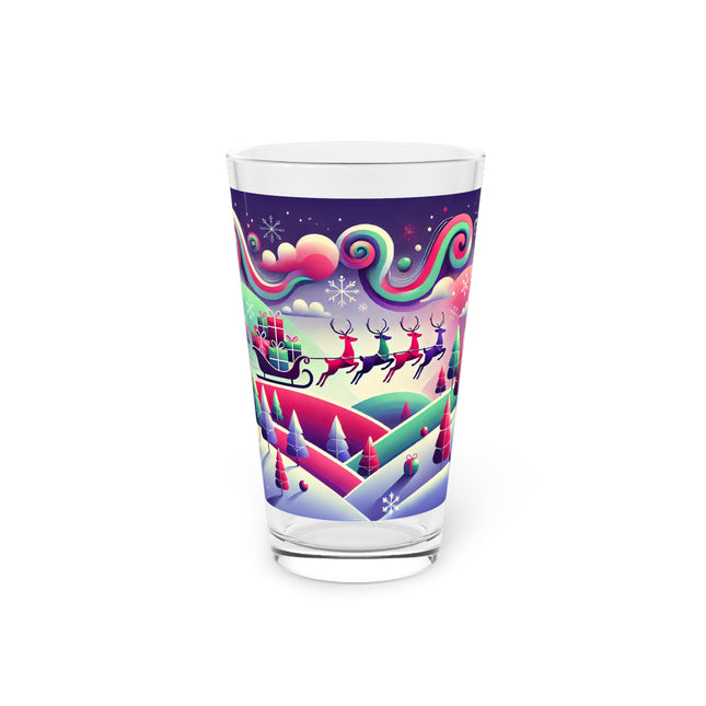 Festive Reindeer Flight Glass, 16oz