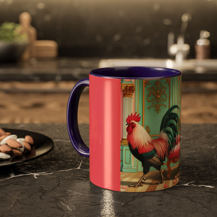 The Salon Rooster Colorful Mugs (11oz, 15oz)