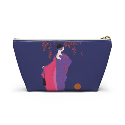 Crimson Shawl Geisha Cosmetic Bag – Elegant Mystery & Vibrant Grace