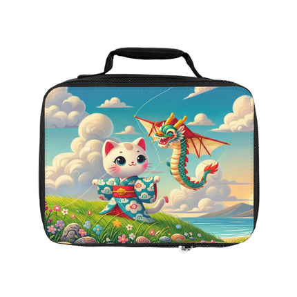 Geisha Kitten and the Dragon Kite Lunch Bag – Joyful Flight & Dragon Spirit