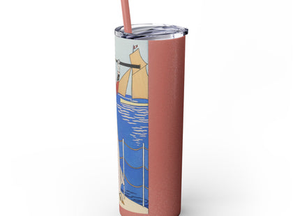 Costume de Yacht by George Barbier Skinny Tumbler with Straw, 20oz