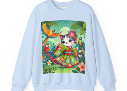 Parrot Dance of the Geisha Kitten Heavy Blend™ Crewneck Sweatshirt