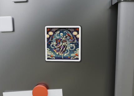 Skeleton Kabuki Performer Die-Cut Magnets (5 Sizes)