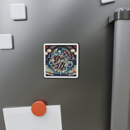Skeleton Kabuki Performer Die-Cut Magnets (5 Sizes)