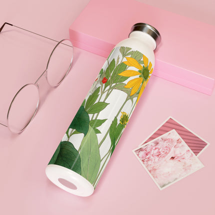 Clerodendrum & Rudbeckia Flower by Tanigami Kônan Slim Water Bottle