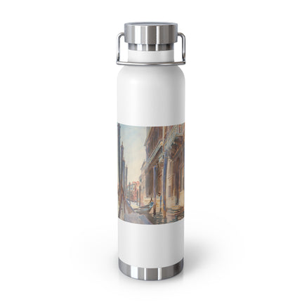 Gondola Moorings on the Grand Canal by John Singer Sargent Copper Vacuum Insulated Bottle, 22oz