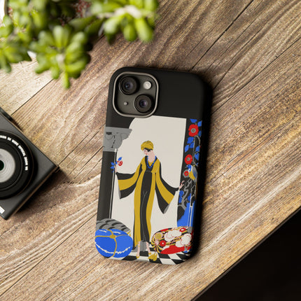 Art Deco Flapper in Yellow Robe Phone Case – Elegant Glamour & Exotic Charm