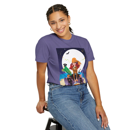 Moonlit Pirate Halloween Unisex Garment-Dyed T-shirt