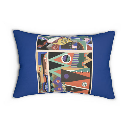 Collection decors et couleurs Pl.03 by Georges Valmiers Spun Polyester Lumbar Pillow